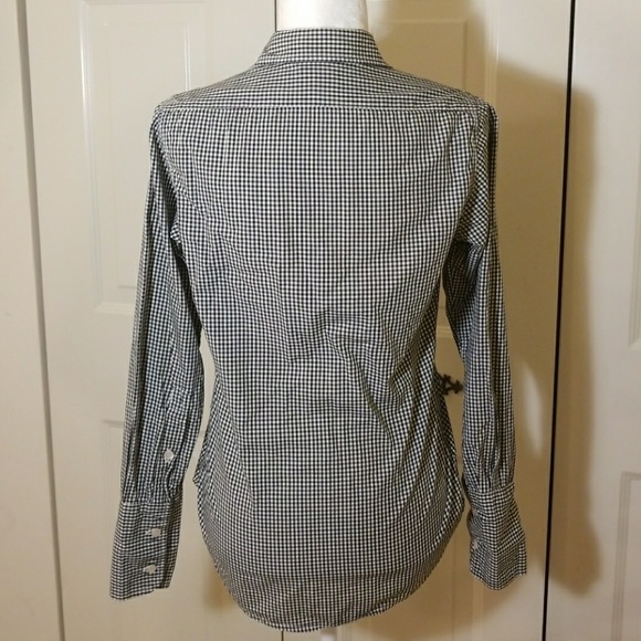 Nili Lotan Ruffled Gingham Poplin Button Up - Picture 2 of 8